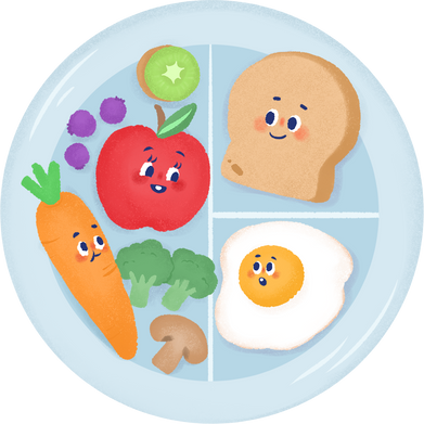 Cute healthy meal illustration